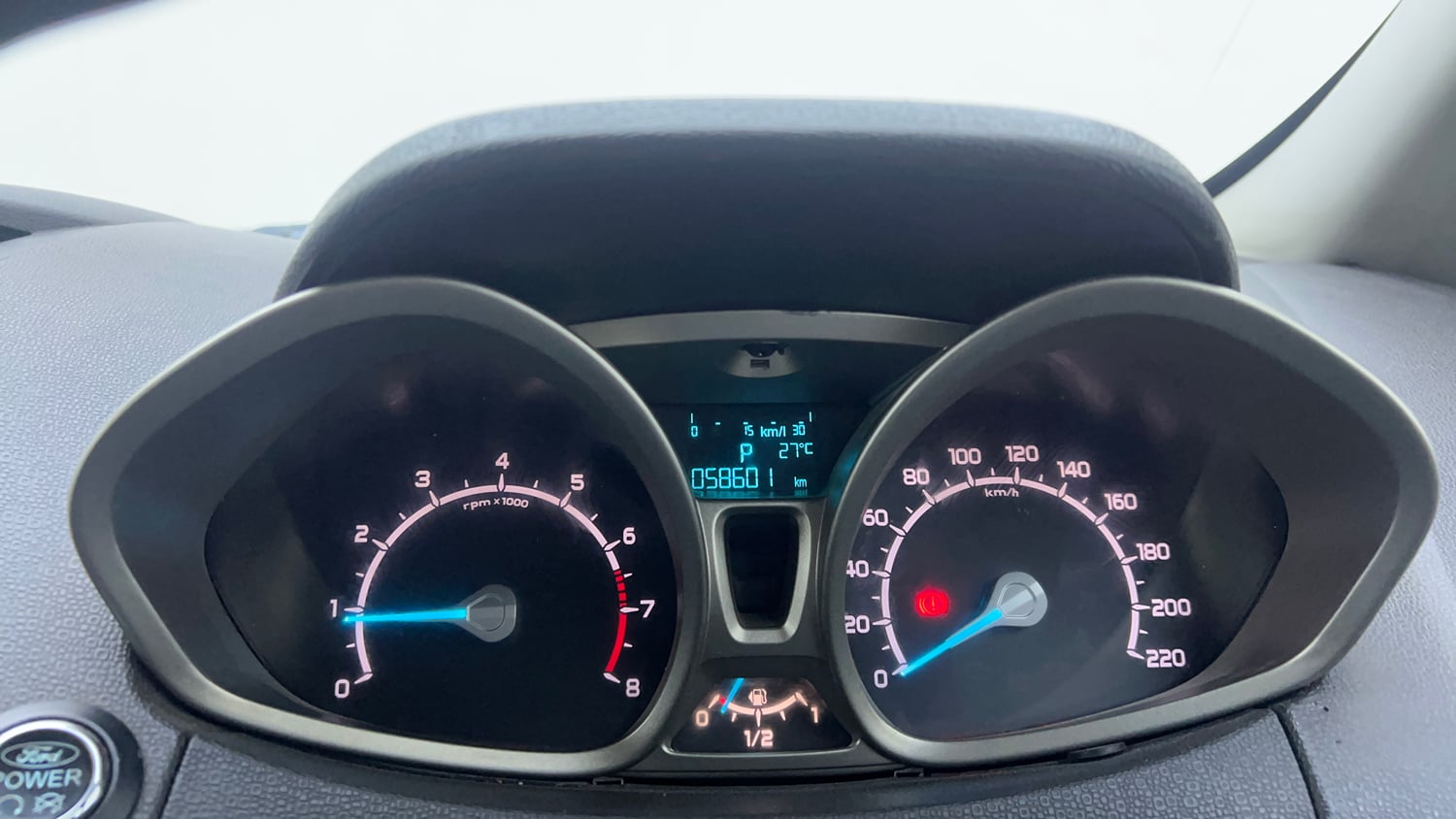 Used 2016 Ford EcoSport Titanium 1.5L Ti-VCT AT Petrol Automatic interior CLUSTERMETER VIEW