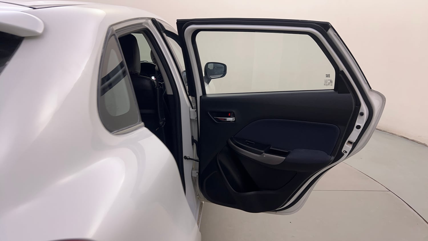 Used 2020 Toyota Glanza G CVT Petrol Automatic interior RIGHT REAR DOOR OPEN VIEW