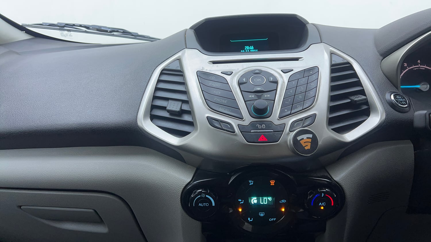 Used 2016 Ford EcoSport Titanium 1.5L Ti-VCT AT Petrol Automatic interior MUSIC SYSTEM & AC CONTROL VIEW