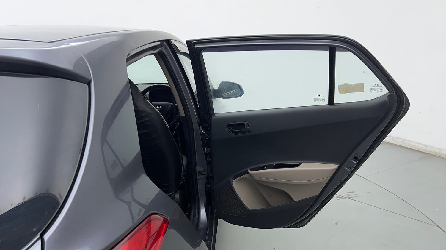 Used 2015 Hyundai Grand i10 Magna 1.2 Kappa VTVT Petrol Manual interior RIGHT REAR DOOR OPEN VIEW