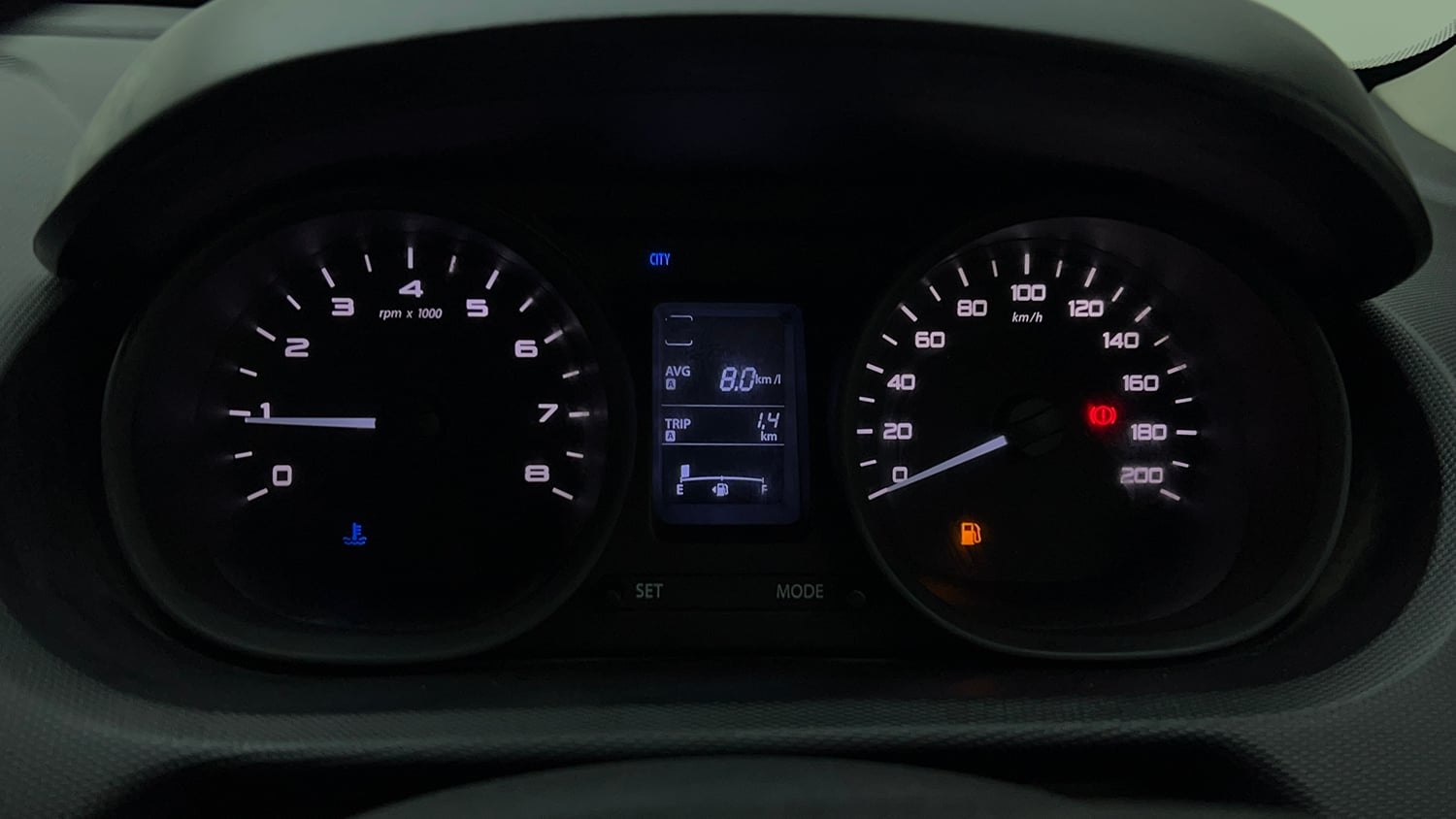 Used 2018 Tata Tiago Revotron XE Petrol Manual interior CLUSTERMETER VIEW