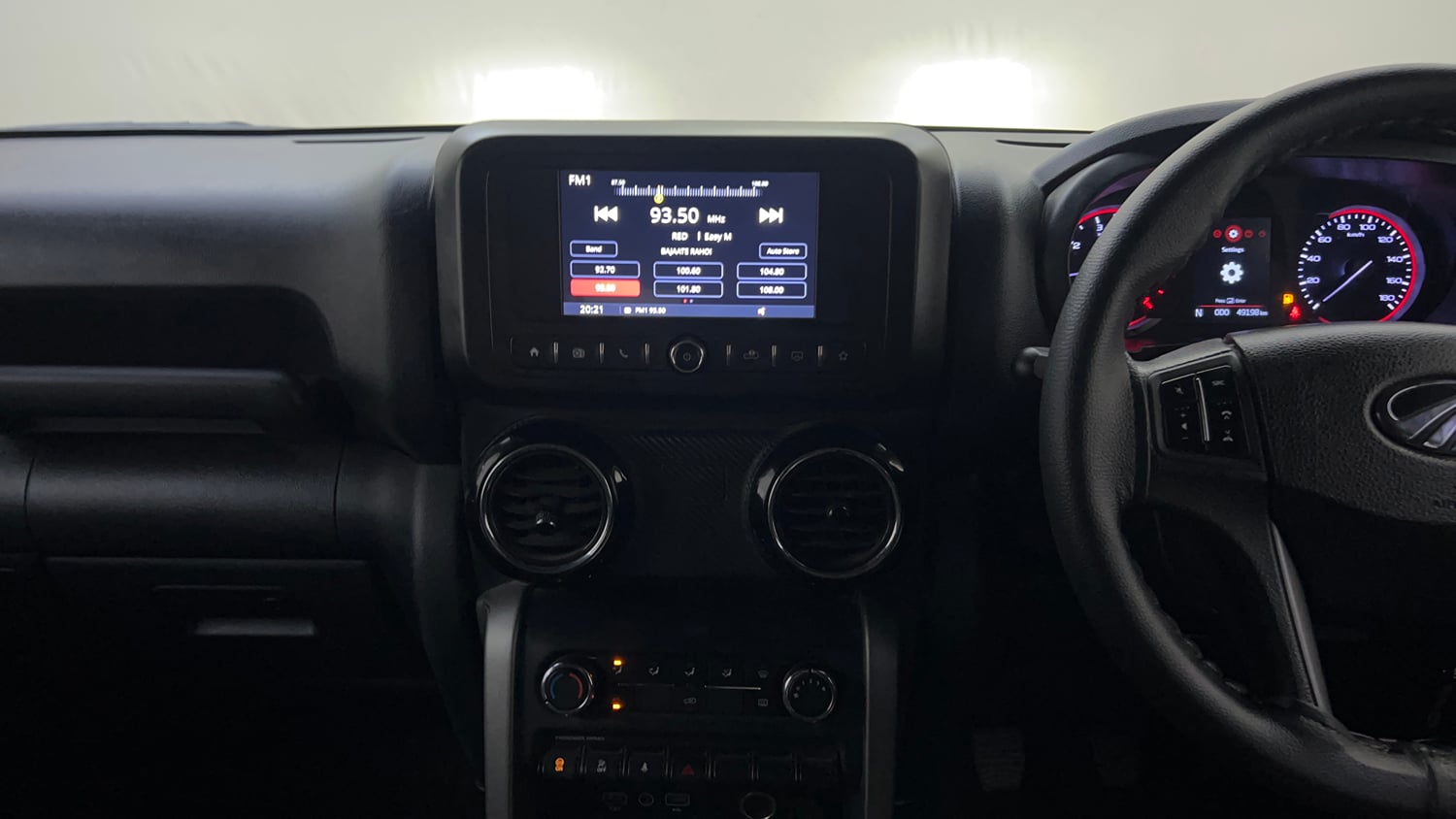 Used 2021 mahindra Thar LX Hard Top Petrol MT 4WD Petrol Manual interior MUSIC SYSTEM & AC CONTROL VIEW