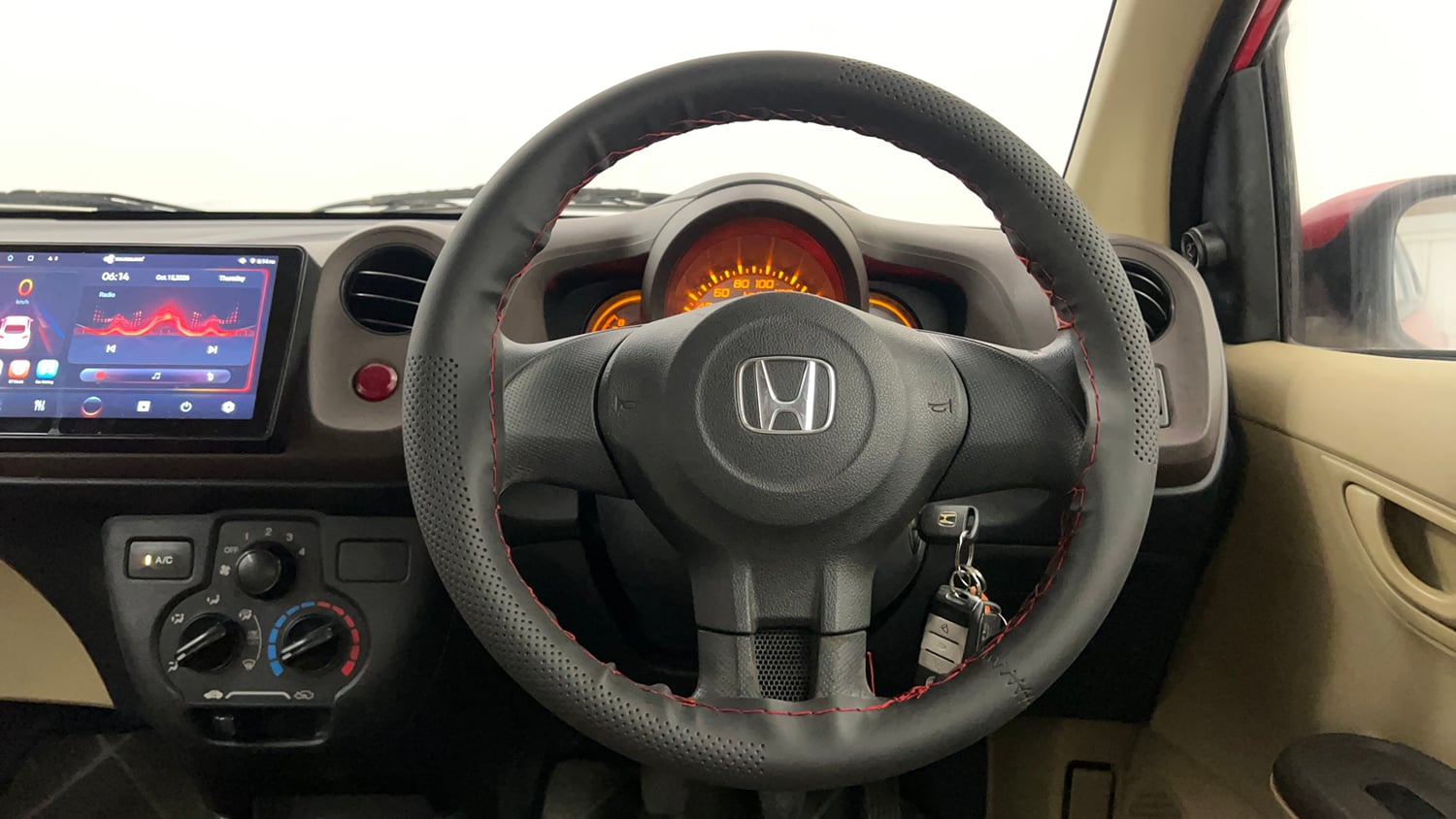 Used 2014 Honda Brio EX MT Petrol Manual interior STEERING VIEW