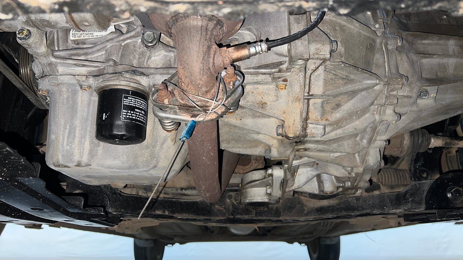 Used 2018 Maruti Suzuki Dzire VXi AMT Petrol Automatic extra FRONT LEFT UNDERBODY VIEW