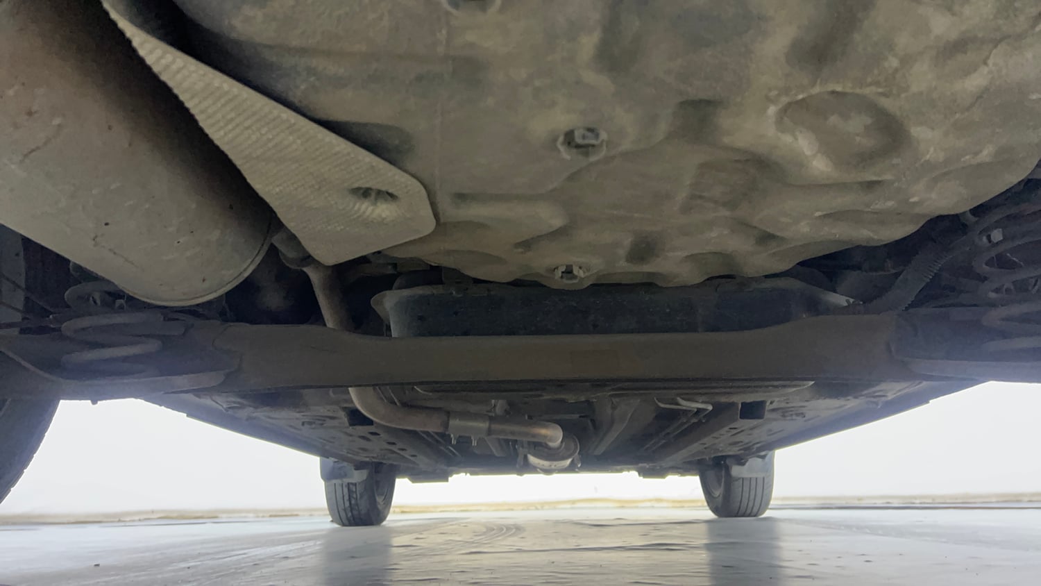 Used 2024 Nissan Magnite XV Premium Turbo CVT Dual Tone Petrol Automatic extra REAR UNDERBODY VIEW (TAKEN FROM REAR)