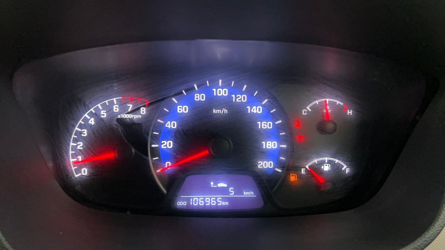Used 2016 Hyundai Xcent SX 1.2 (O) Petrol Manual interior CLUSTERMETER VIEW