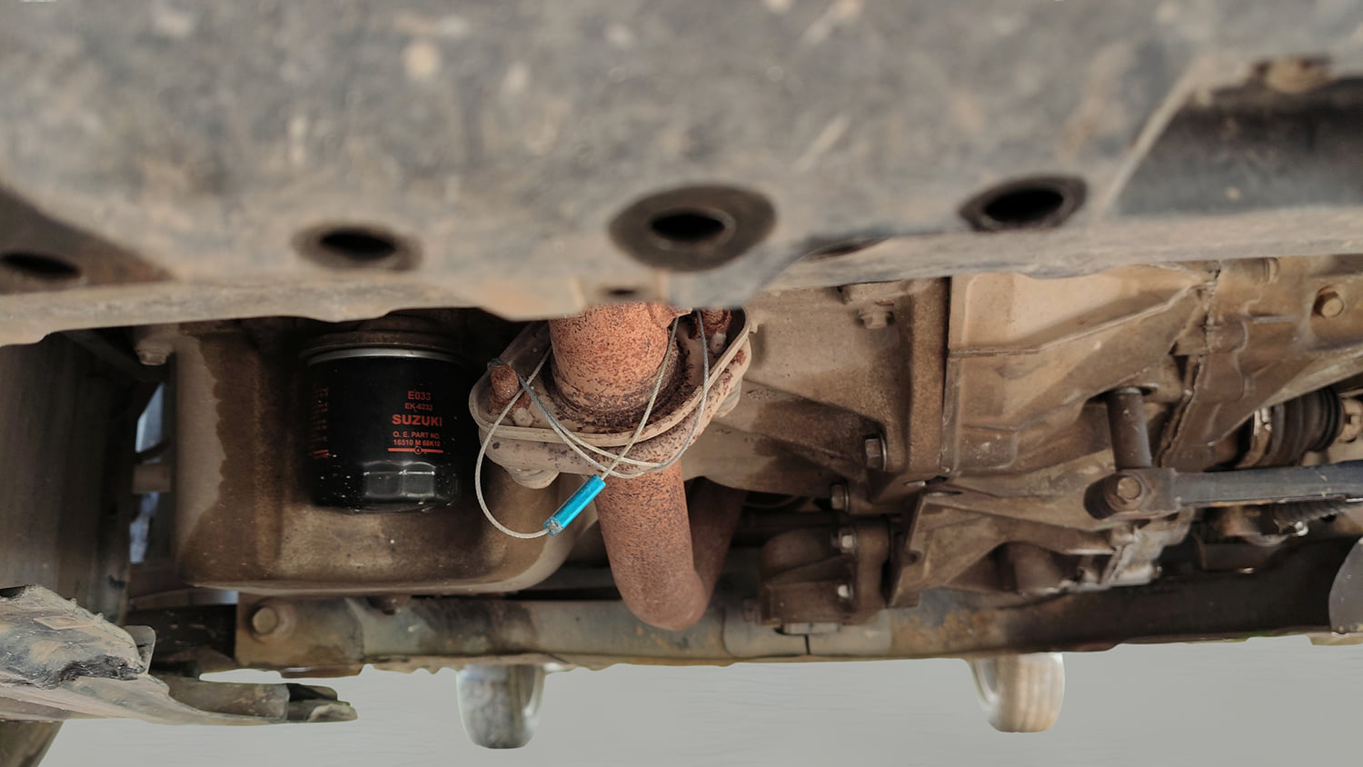 Used 2018 Maruti Suzuki Baleno Delta 1.2 Petrol Manual extra FRONT LEFT UNDERBODY VIEW