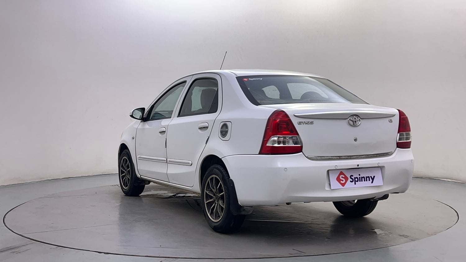 Used 2014 Toyota Etios G Petrol Manual exterior LEFT REAR CORNER VIEW