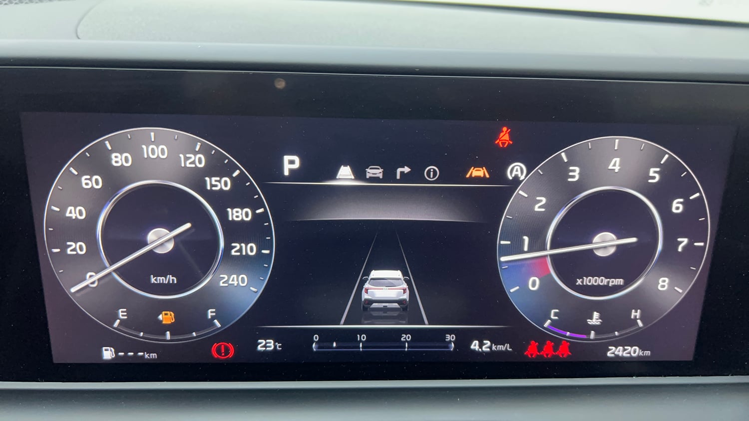 Used 2024 Kia Seltos GTX Plus 1.5 Turbo Petrol DCT Petrol Automatic interior CLUSTERMETER VIEW