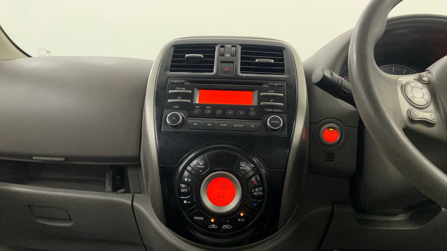 Used 2013 Nissan Micra XV CVT Petrol Automatic interior MUSIC SYSTEM & AC CONTROL VIEW