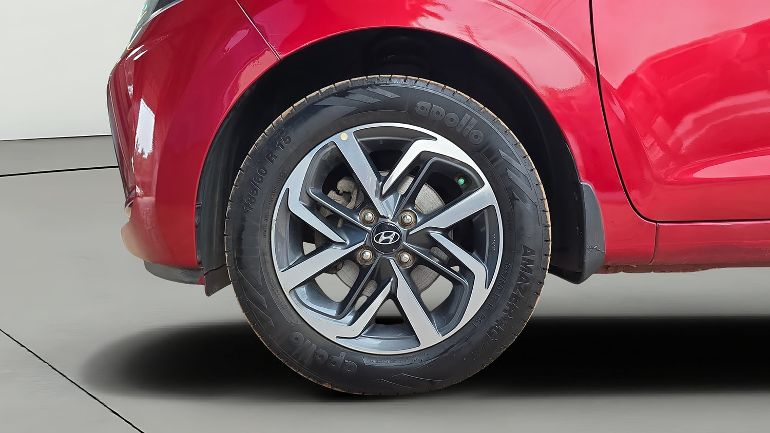 Used 2020 Hyundai Grand i10 Nios Asta 1.2 Kappa VTVT Petrol Manual tyres LEFT FRONT TYRE RIM VIEW