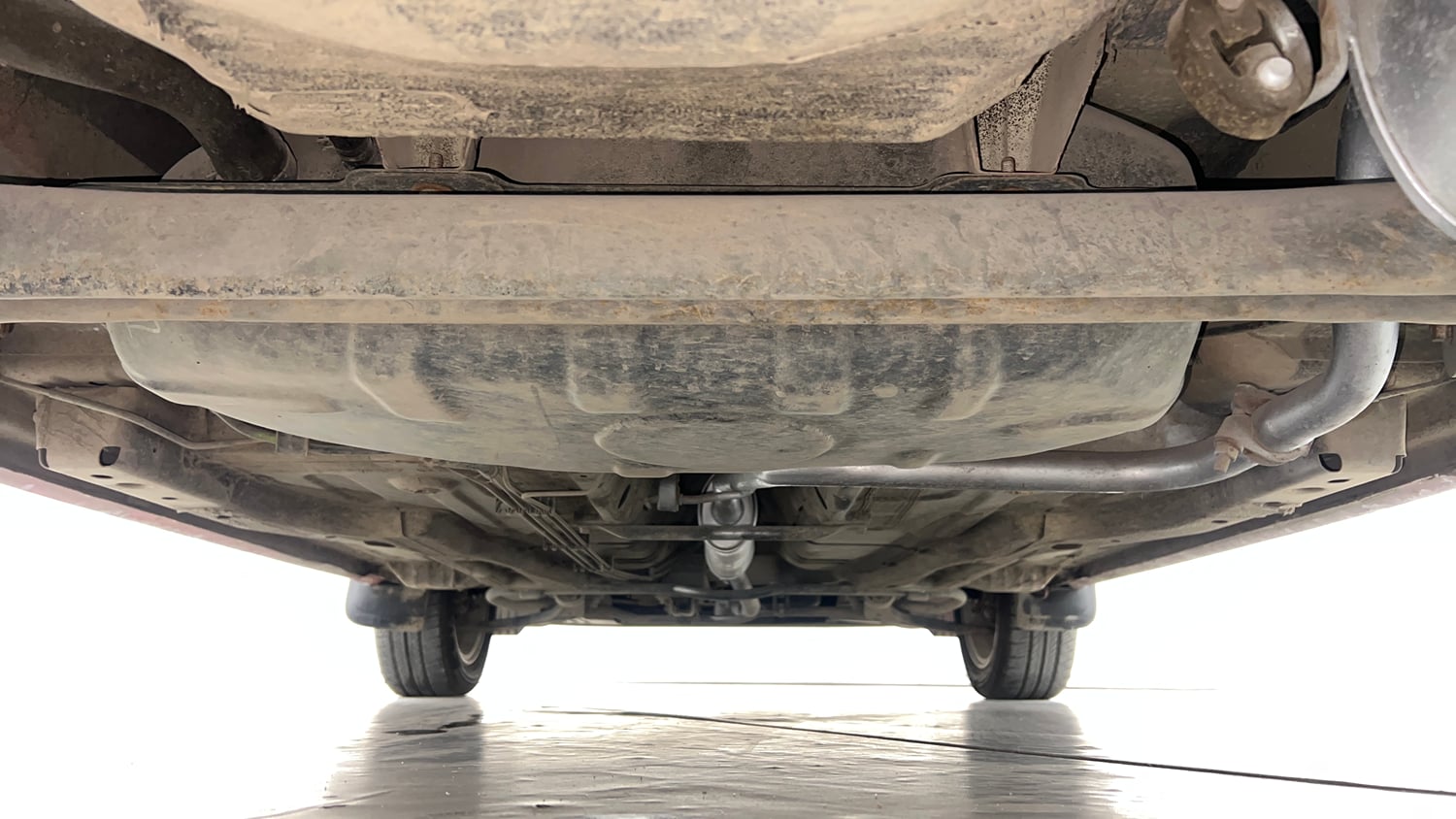 Used 2018 Tata Tiago Revotron XZ Petrol Manual extra REAR UNDERBODY VIEW (TAKEN FROM REAR)