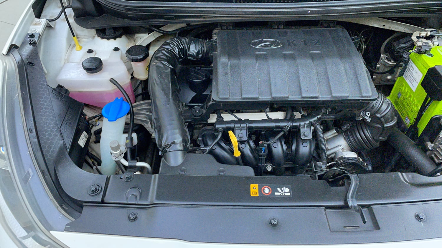 Used 2022 Hyundai Grand i10 Nios Asta AMT 1.2 Kappa VTVT Petrol Automatic engine ENGINE RIGHT SIDE VIEW