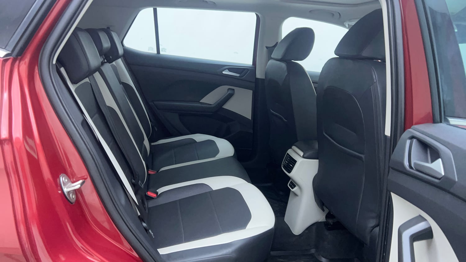 Used 2023 Volkswagen Taigun Topline 1.0 TSI MT Petrol Manual interior RIGHT SIDE REAR DOOR CABIN VIEW