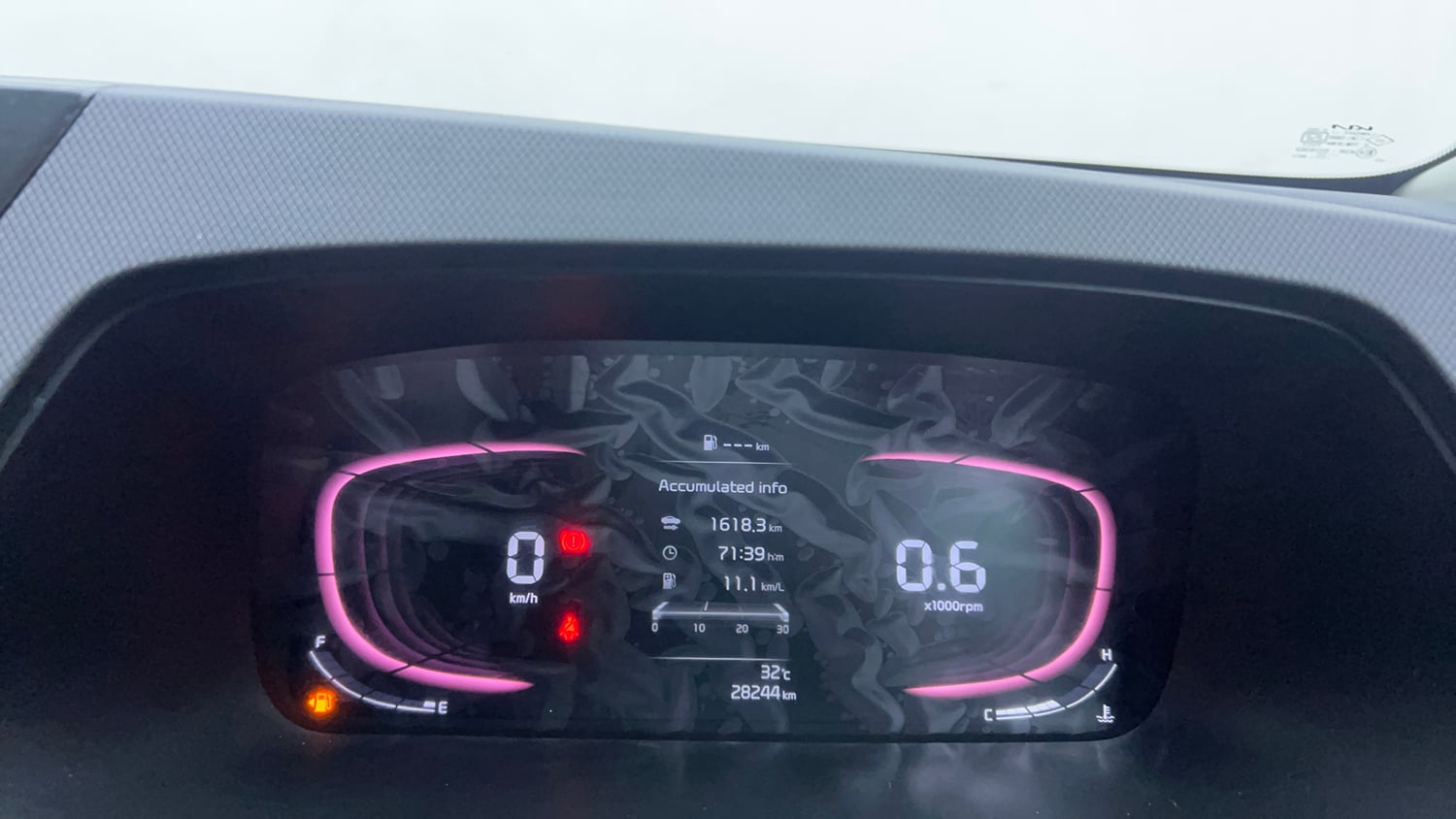 Used 2022 Kia Carens Prestige Plus 1.4 Petrol MT 7 STR Petrol Manual interior CLUSTERMETER VIEW