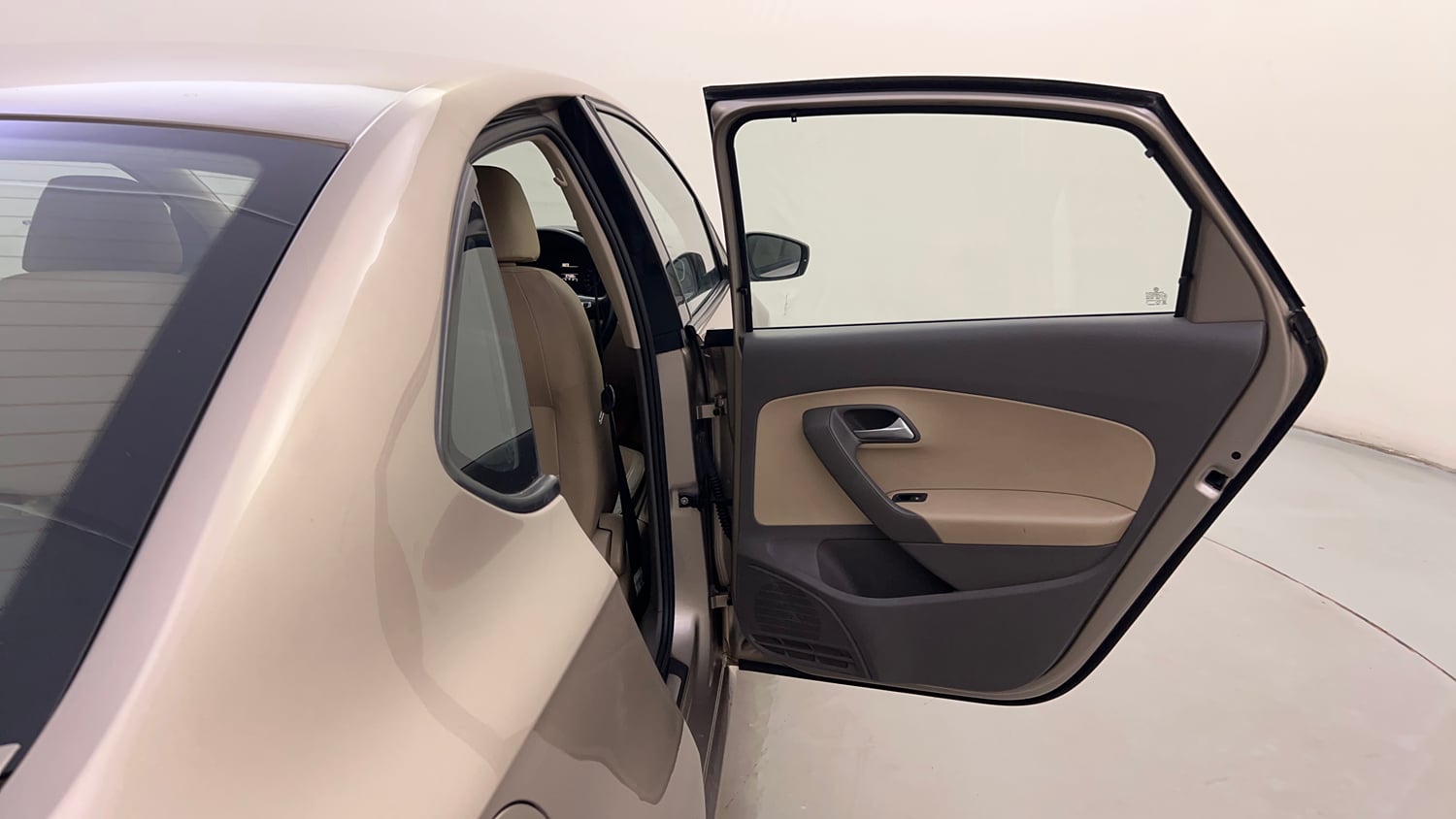 Used 2016 Volkswagen Vento Highline 1.2 (P) AT Petrol Automatic interior RIGHT REAR DOOR OPEN VIEW