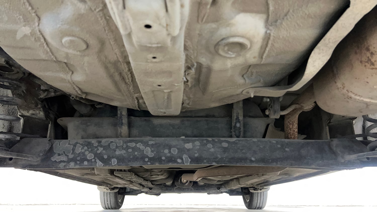 Used 2014 Hyundai Grand i10 Asta AT 1.2 Kappa VTVT Petrol Automatic extra REAR UNDERBODY VIEW (TAKEN FROM REAR)