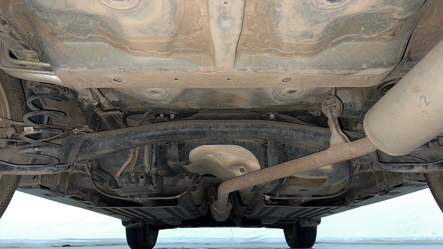 Used 2023 Maruti Suzuki Grand Vitara Zeta Smart Hybrid AT Petrol Automatic extra REAR UNDERBODY VIEW (TAKEN FROM REAR)