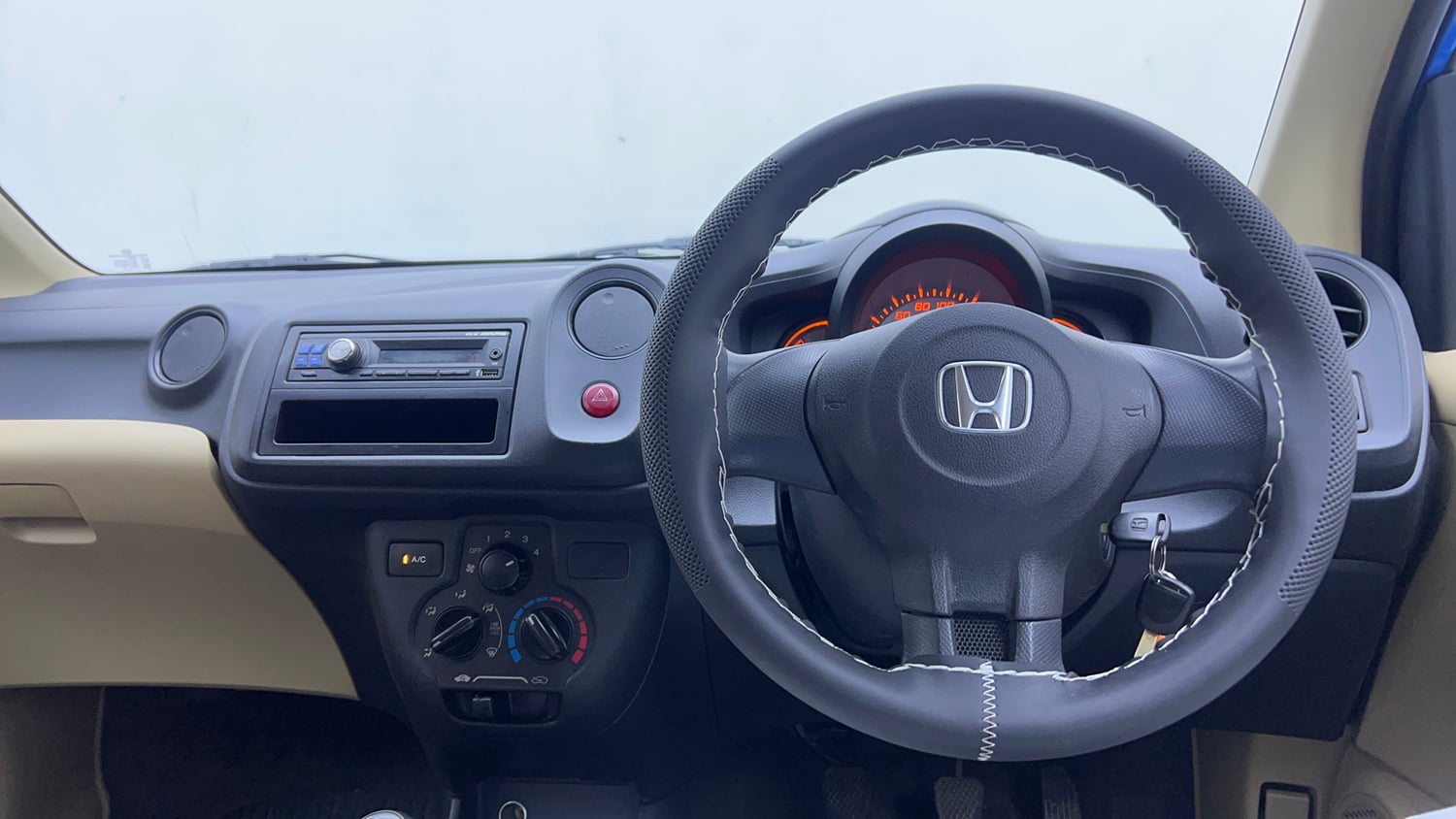 Used 2014 Honda Brio EX MT Petrol Manual interior STEERING VIEW
