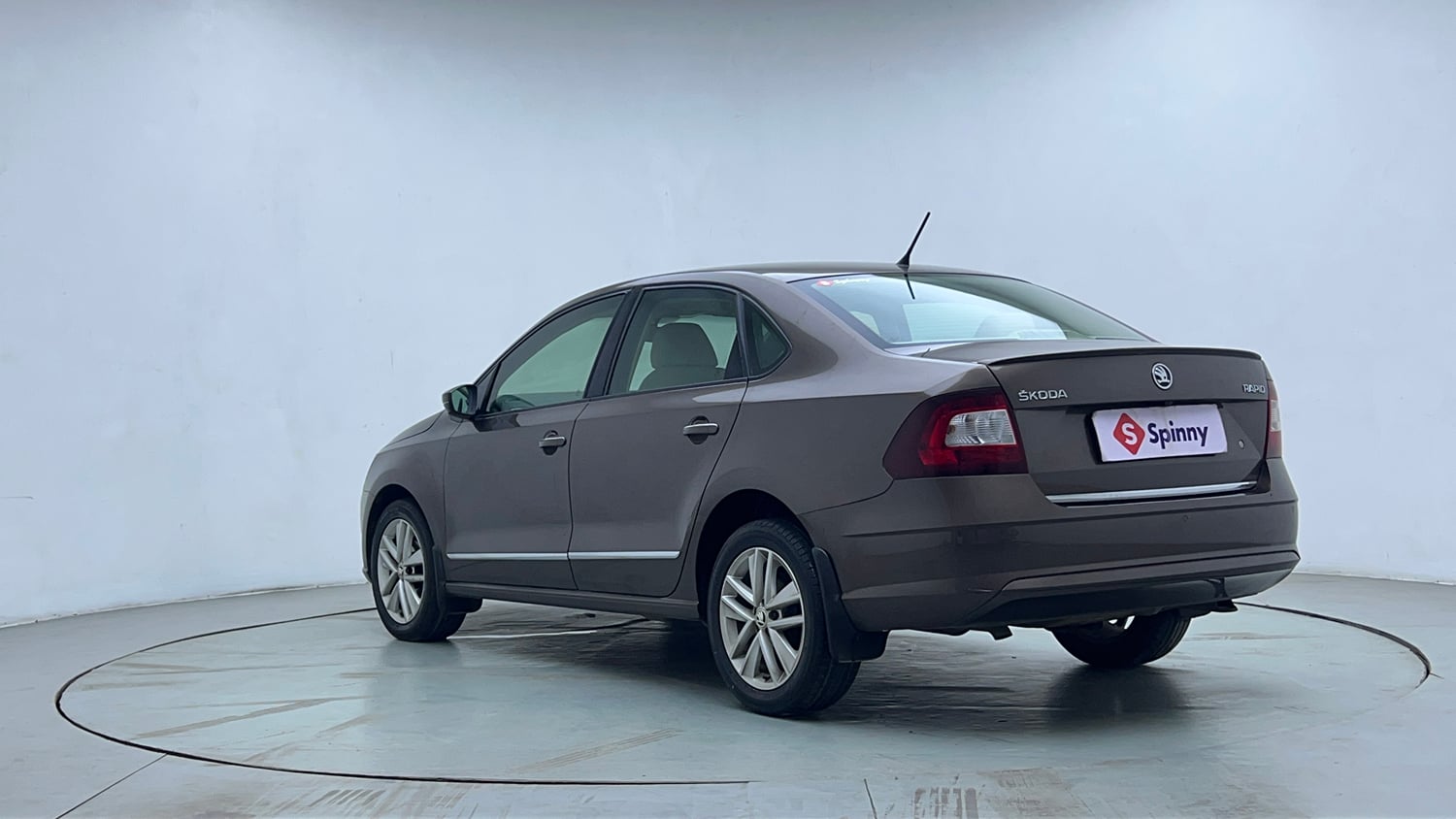 Used 2021 Skoda Rapid Style AT Petrol Automatic exterior LEFT REAR CORNER VIEW