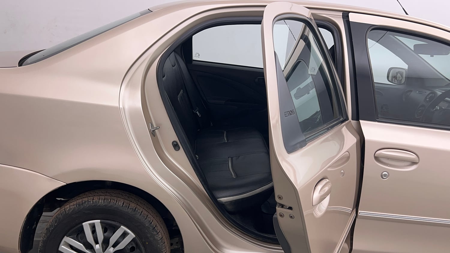 Used 2013 Toyota Etios G Petrol Manual interior RIGHT SIDE REAR DOOR CABIN VIEW
