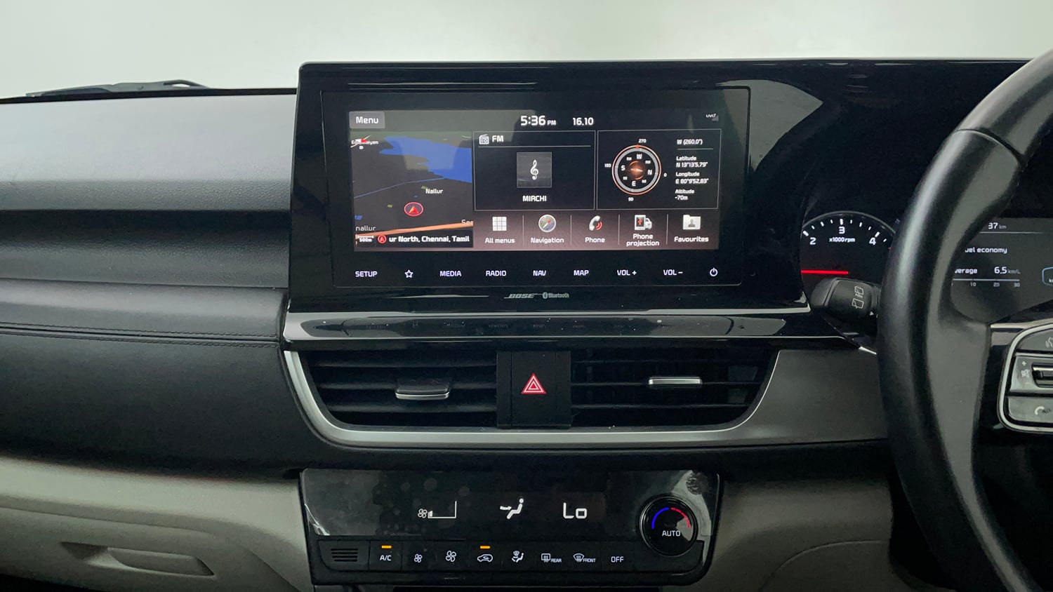 Used 2020 Kia Seltos GTX Plus AT 1.5 Diesel Diesel Automatic interior MUSIC SYSTEM & AC CONTROL VIEW