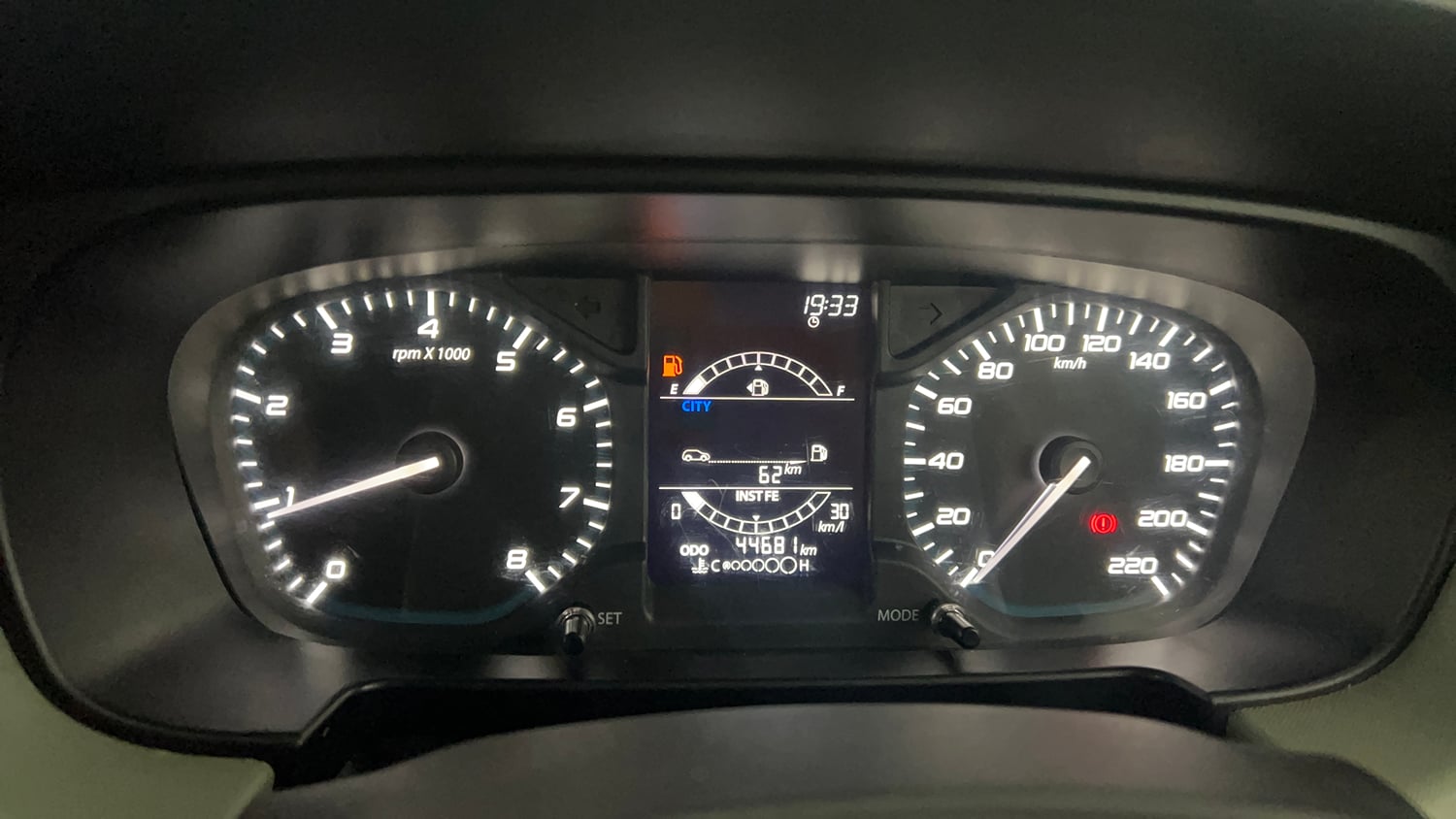 Used 2022 Tata Punch Adventure MT Petrol Manual interior CLUSTERMETER VIEW