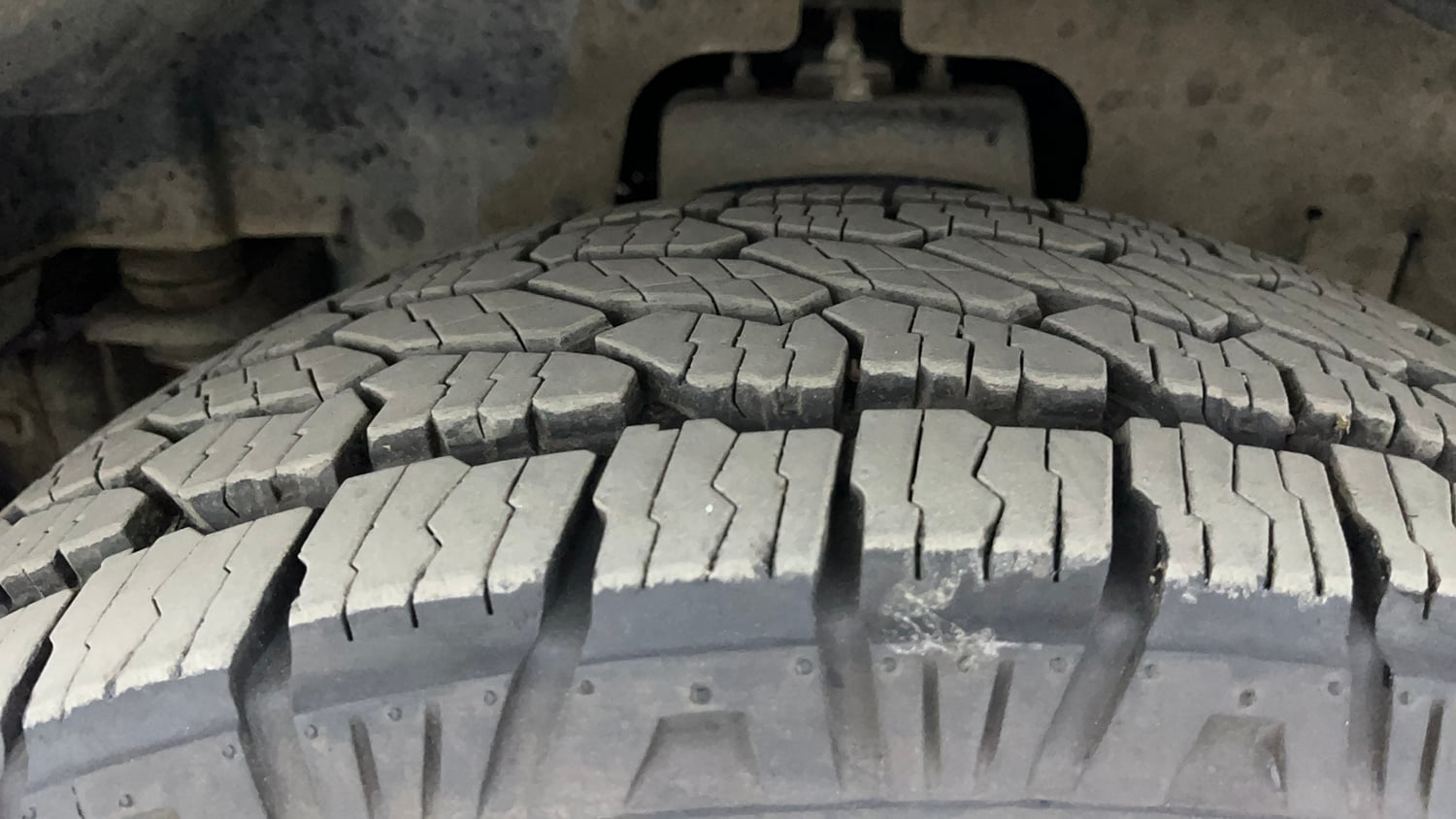 Used 2022 mahindra Thar LX Hard Top Diesel AT 4WD Diesel Automatic tyres LEFT FRONT TYRE TREAD VIEW