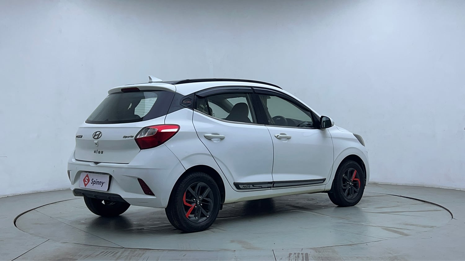Used 2020 Hyundai Grand i10 Nios Sportz 1.2 Kappa VTVT Petrol Manual exterior RIGHT REAR CORNER VIEW