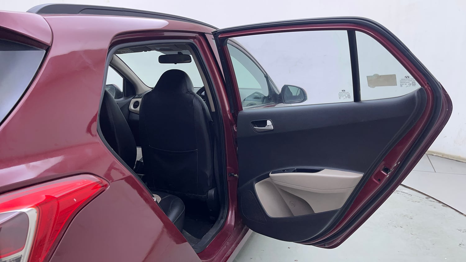 Used 2014 Hyundai Grand i10 Asta 1.2 Kappa VTVT Petrol Manual interior RIGHT REAR DOOR OPEN VIEW