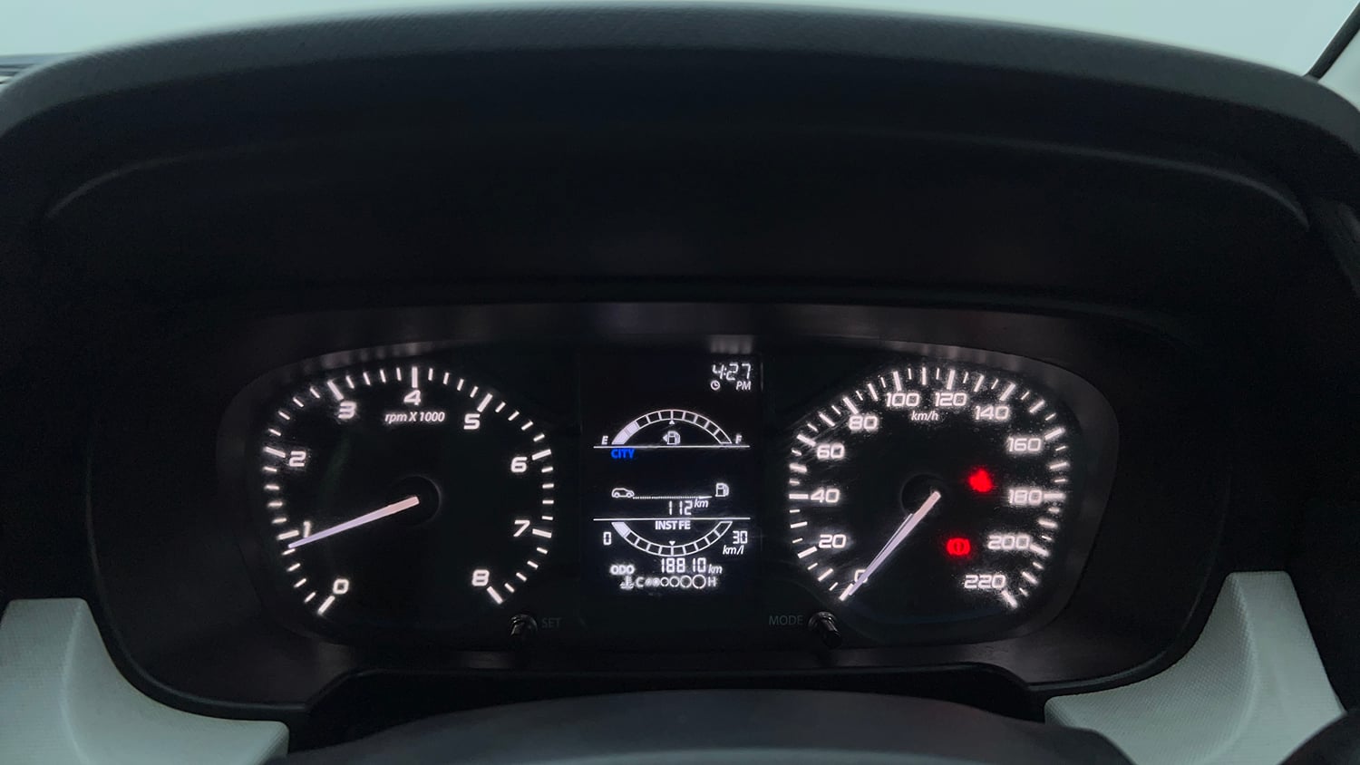 Used 2023 Tata Punch Accomplished MT Petrol Manual interior CLUSTERMETER VIEW