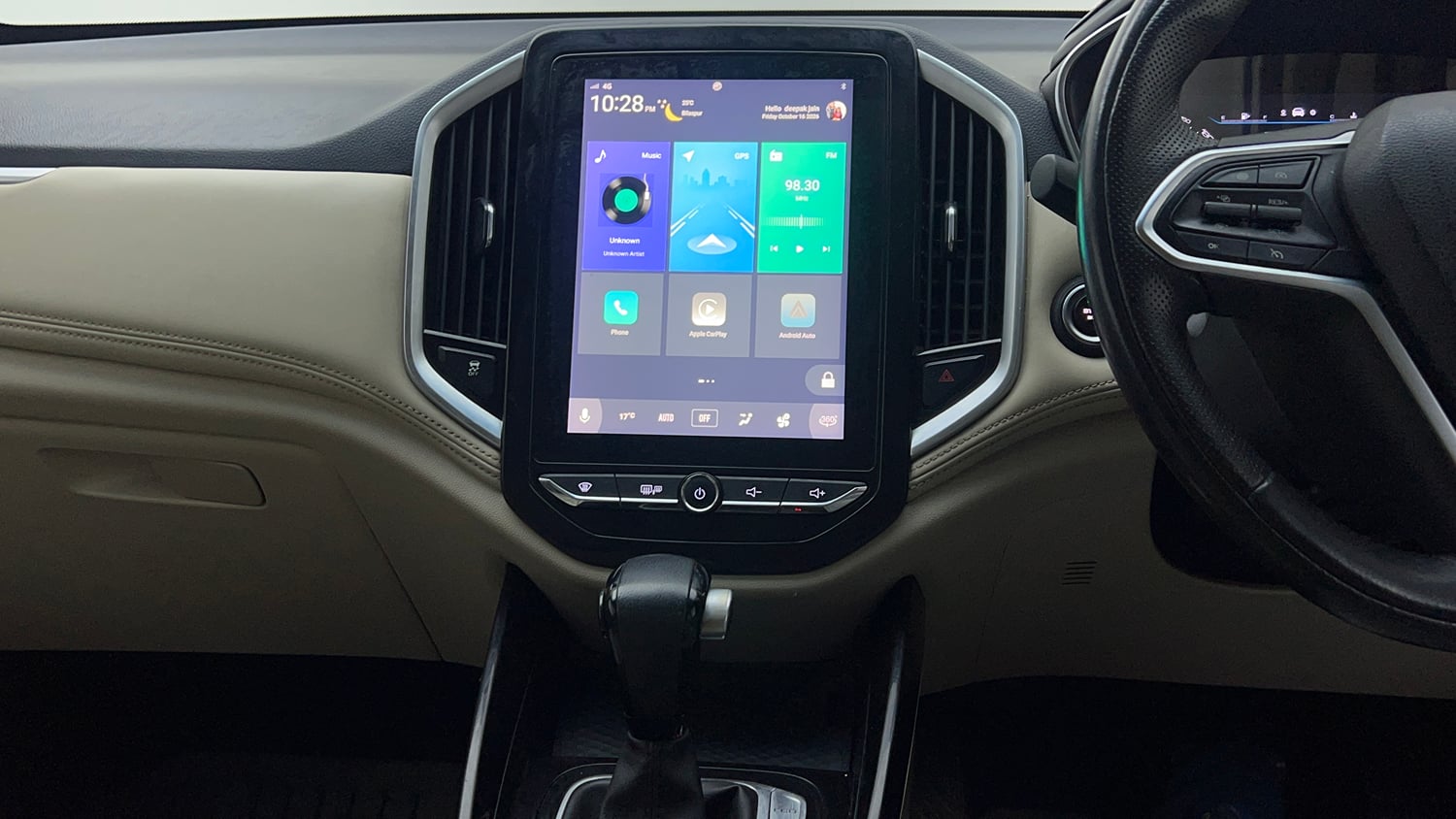Used 2023 MG Motors Hector 1.5 Sharp CVT Dual Tone Petrol Automatic interior MUSIC SYSTEM & AC CONTROL VIEW