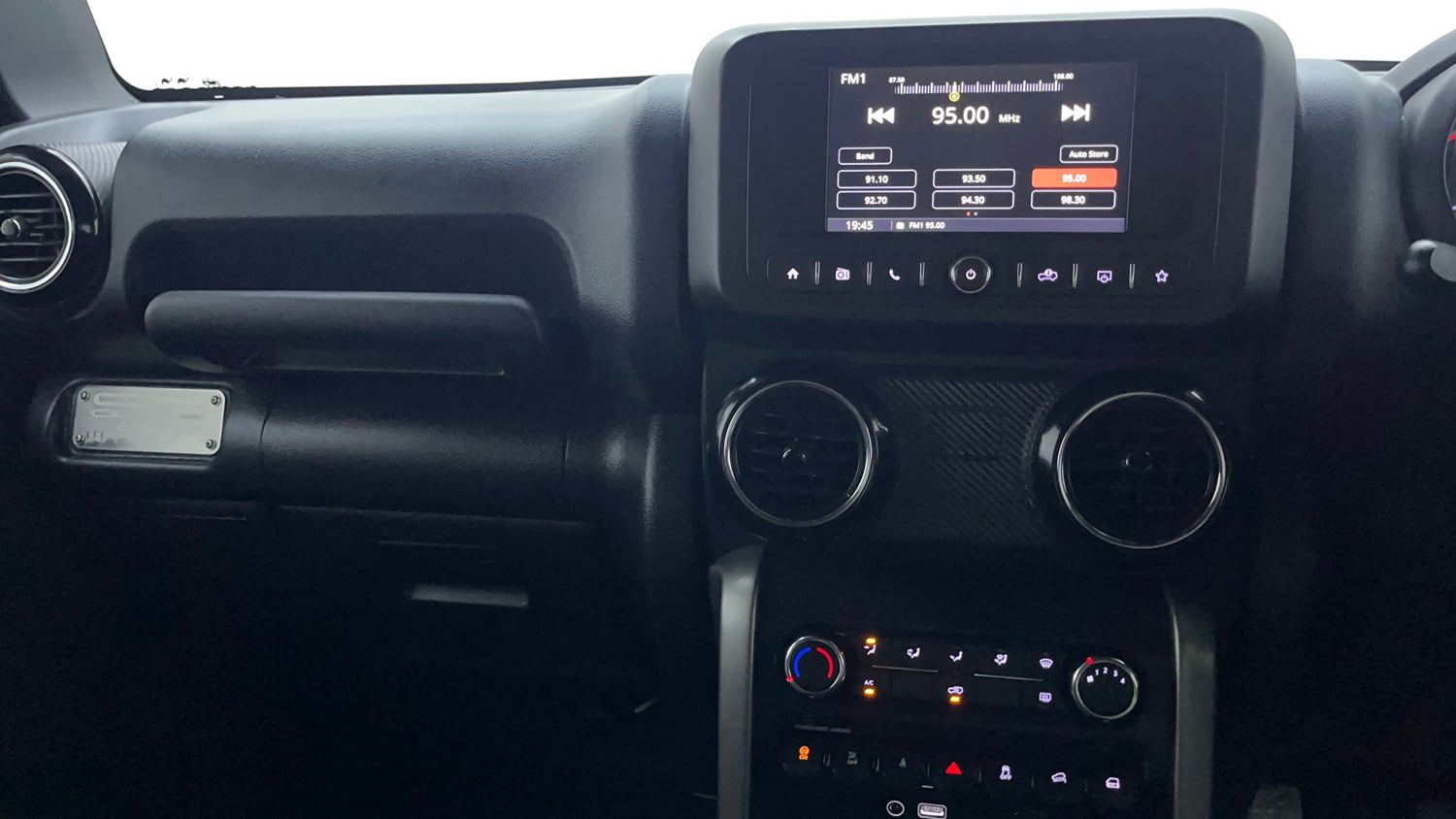 Used 2023 Mahindra Thar LX Hard Top Petrol MT 4WD Petrol Manual interior MUSIC SYSTEM & AC CONTROL VIEW