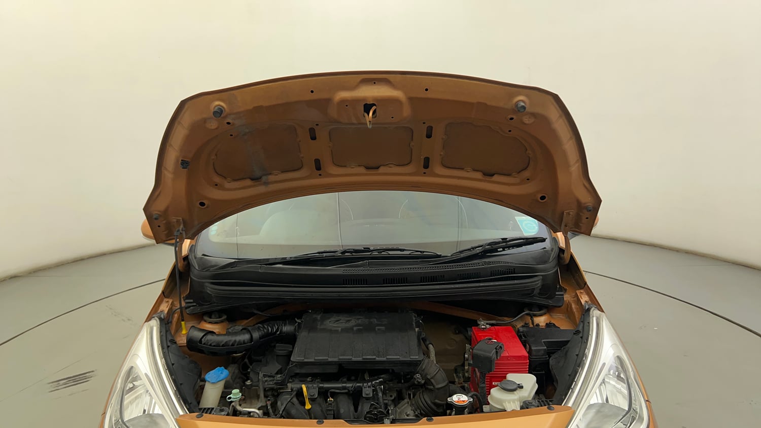 Used 2015 Hyundai Grand i10 Sportz 1.2 Kappa VTVT Petrol Manual engine ENGINE & BONNET OPEN FRONT VIEW