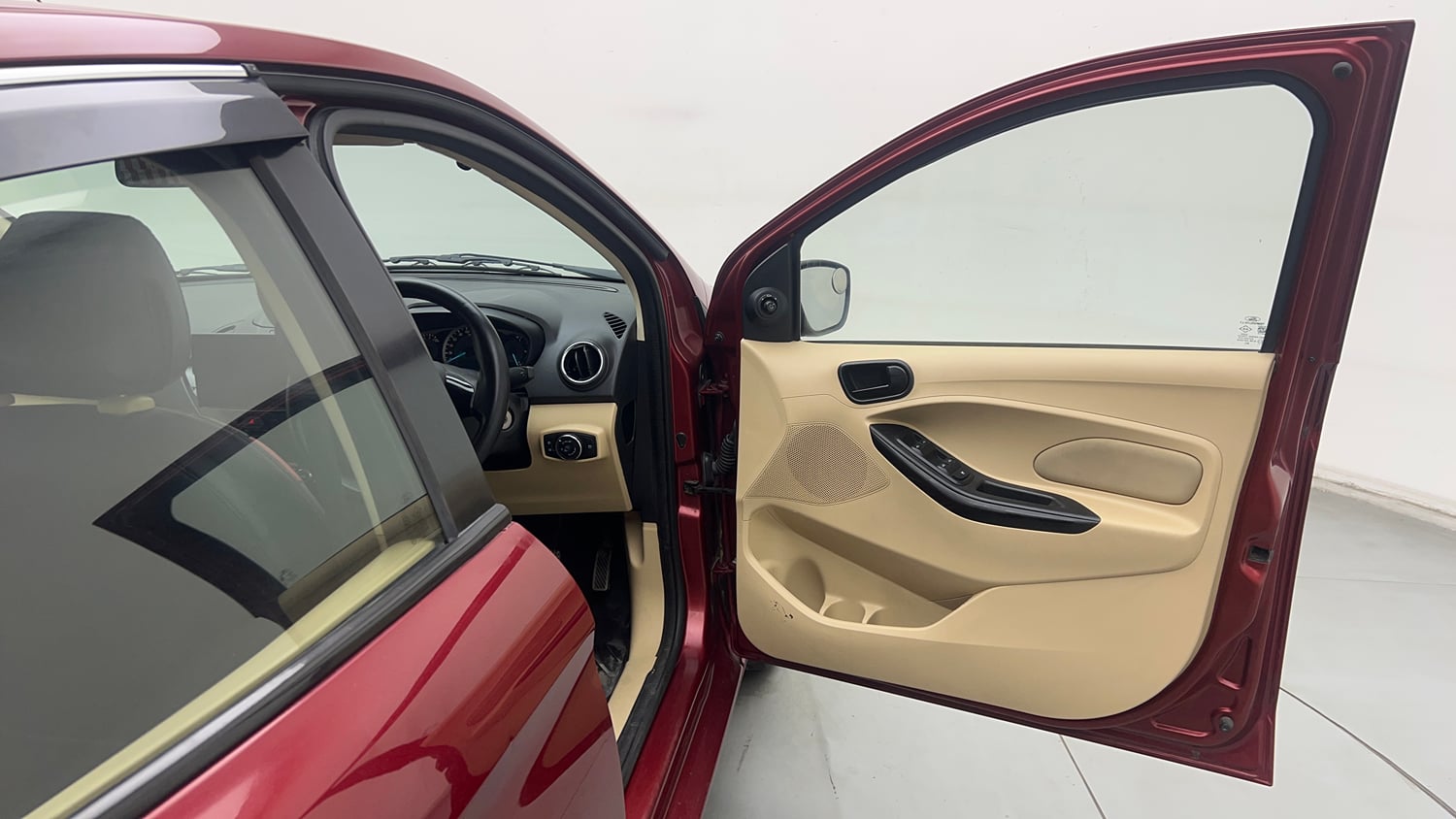 Used 2017 Ford Figo Aspire Titanium 1.2 Ti-VCT Petrol Manual interior RIGHT FRONT DOOR OPEN VIEW