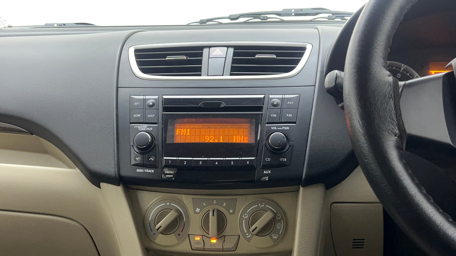 Used 2017 Maruti Suzuki Swift Dzire VXI Petrol Manual interior MUSIC SYSTEM & AC CONTROL VIEW