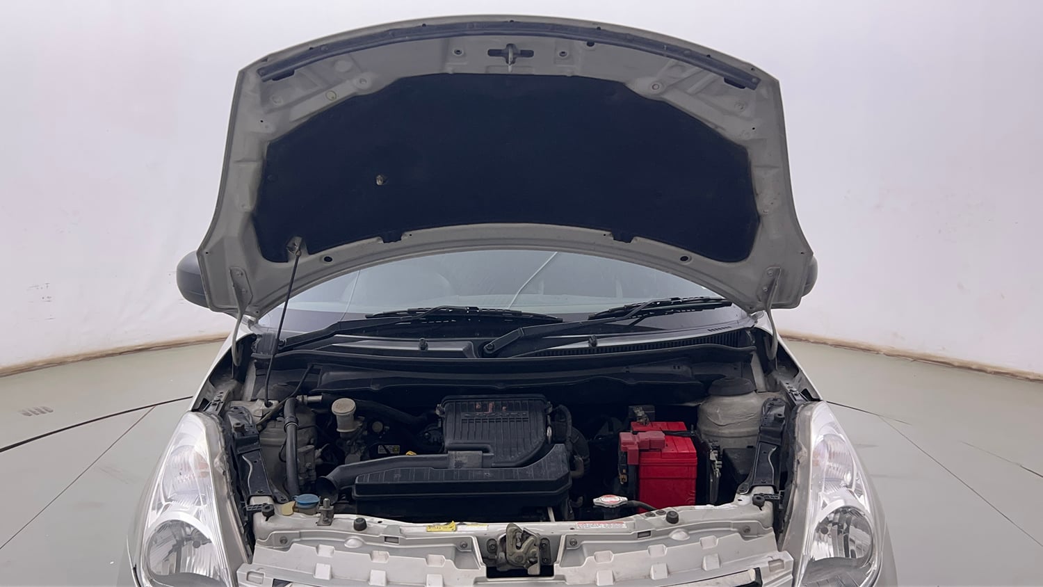 Used 2017 Maruti Suzuki Swift Lxi (O) Petrol Manual engine ENGINE & BONNET OPEN FRONT VIEW