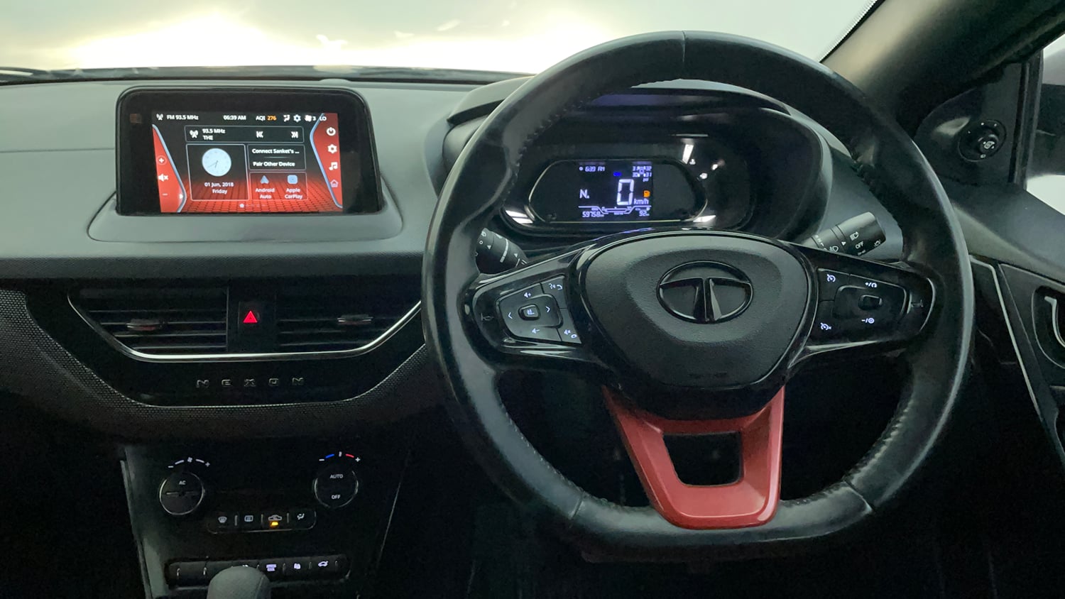 Used 2023 Tata Nexon XZA Plus LUXS Diesel Red Dark Edition Diesel Automatic interior STEERING VIEW