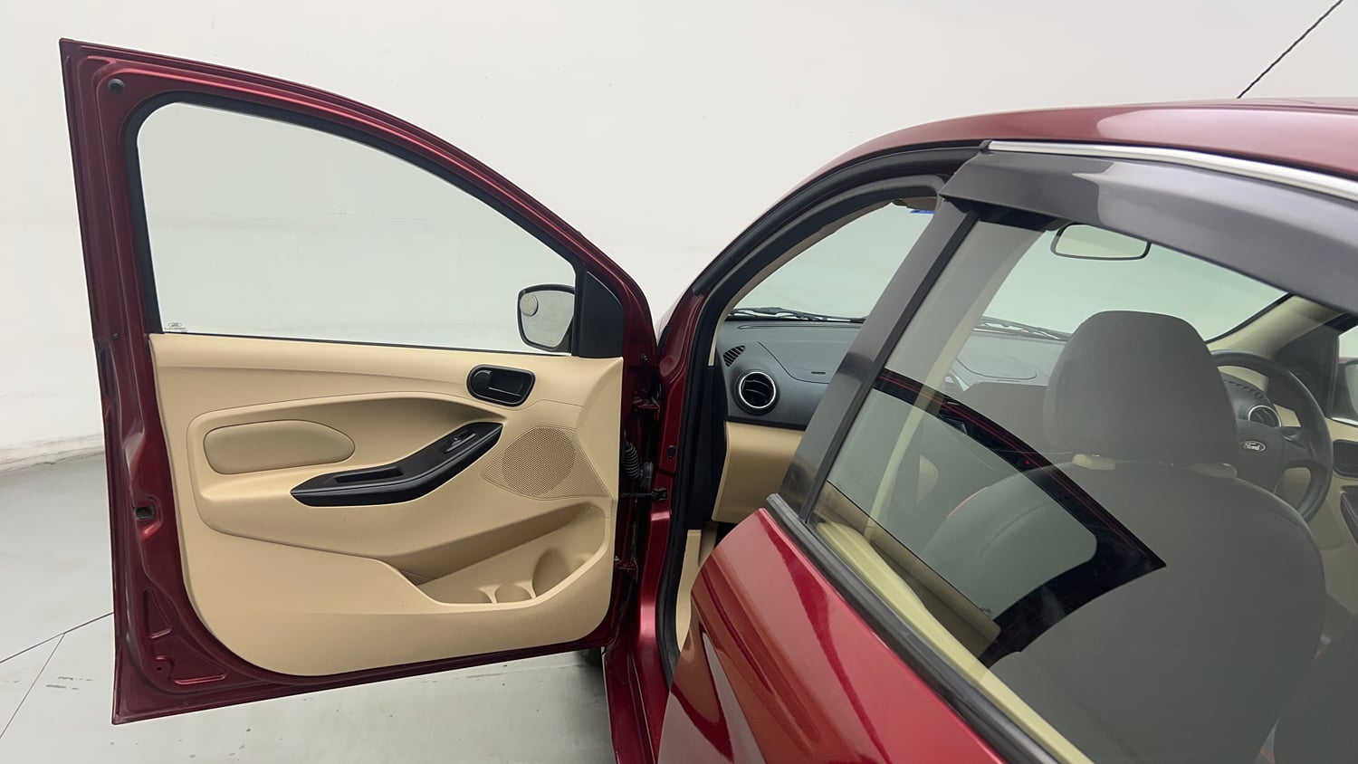 Used 2017 Ford Figo Aspire Titanium 1.2 Ti-VCT Petrol Manual interior LEFT FRONT DOOR OPEN VIEW
