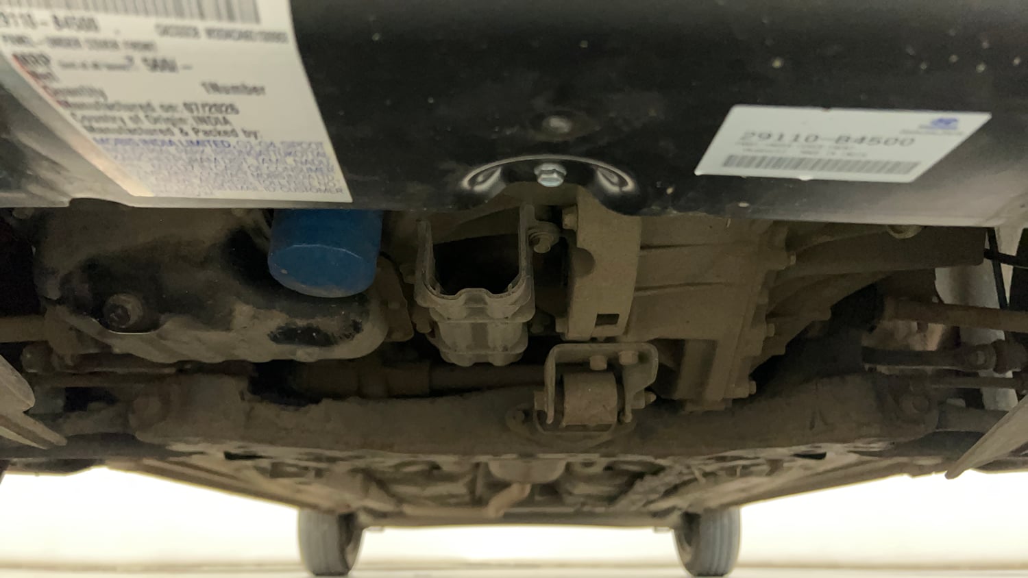 Used 2015 Hyundai Grand i10 Sportz 1.2 Kappa VTVT Petrol Manual extra FRONT LEFT UNDERBODY VIEW