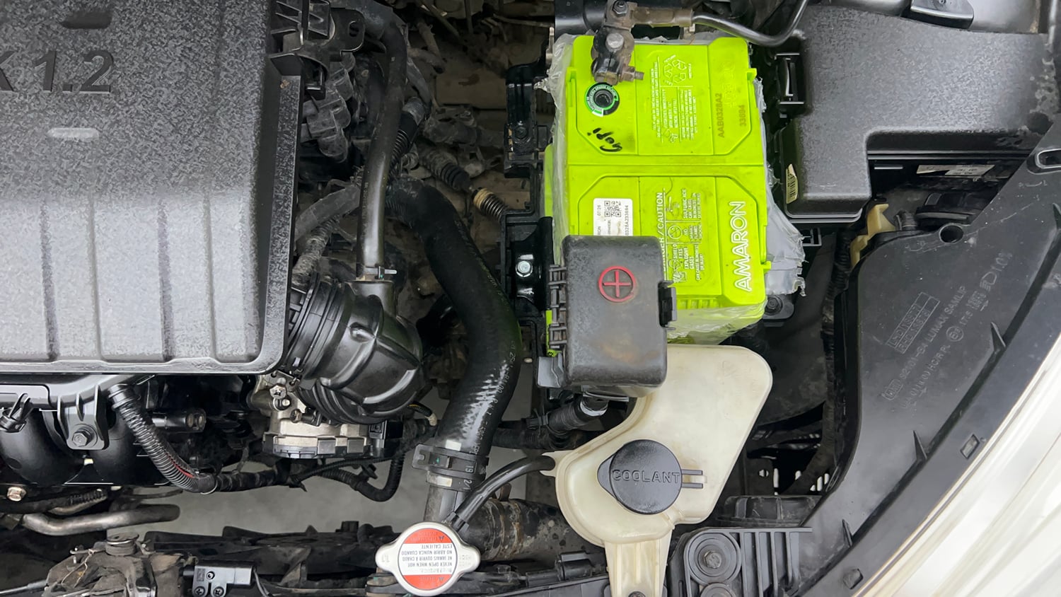 Used 2014 Hyundai Grand i10 Asta 1.2 Kappa VTVT (O) Petrol Manual engine ENGINE LEFT SIDE VIEW