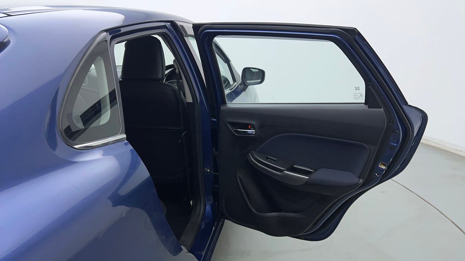 Used 2021 Maruti Suzuki Baleno Delta Petrol Manual interior RIGHT REAR DOOR OPEN VIEW