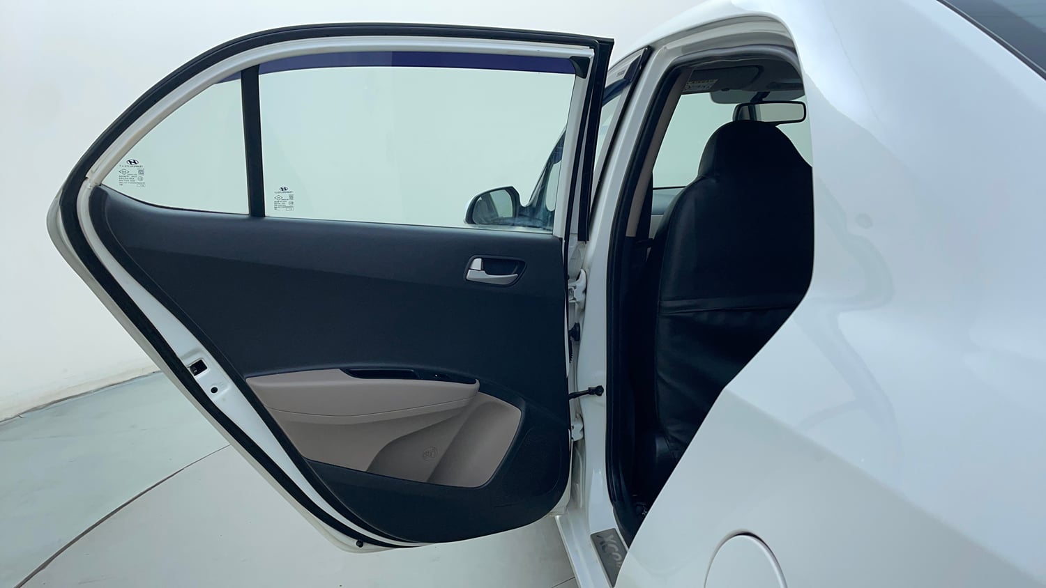 Used 2017 Hyundai Xcent SX 1.2 (O) Petrol Manual interior LEFT REAR DOOR OPEN VIEW