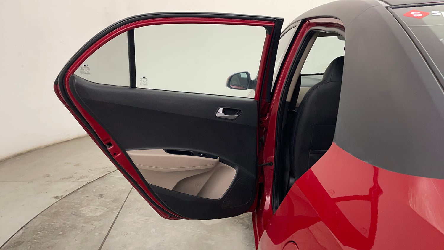 Used 2014 Hyundai Xcent S 1.2 (O) Petrol Manual interior LEFT REAR DOOR OPEN VIEW