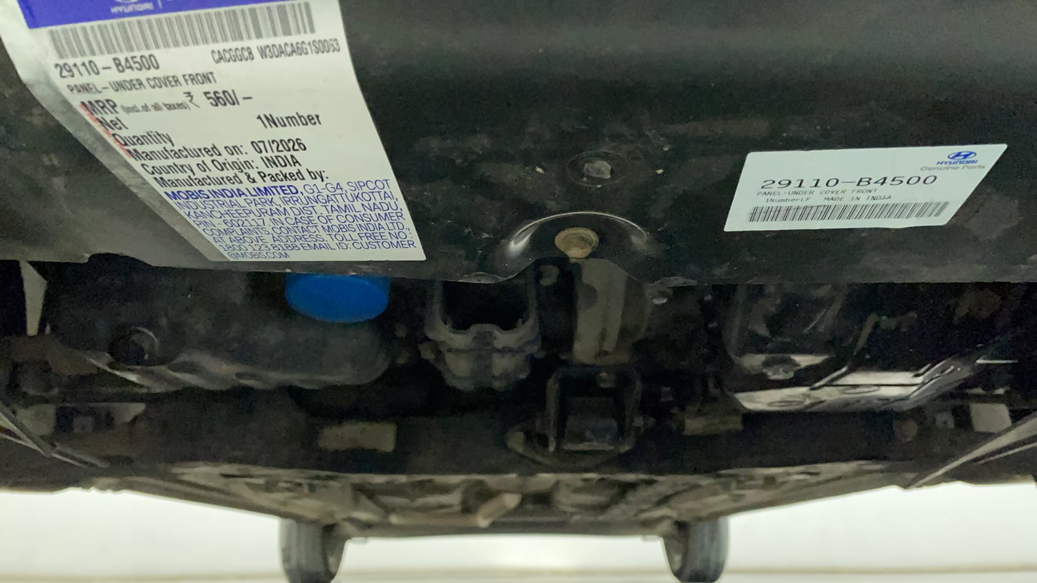 Used 2018 Hyundai Grand i10 Sportz AT 1.2 Kappa VTVT Petrol Automatic extra FRONT LEFT UNDERBODY VIEW