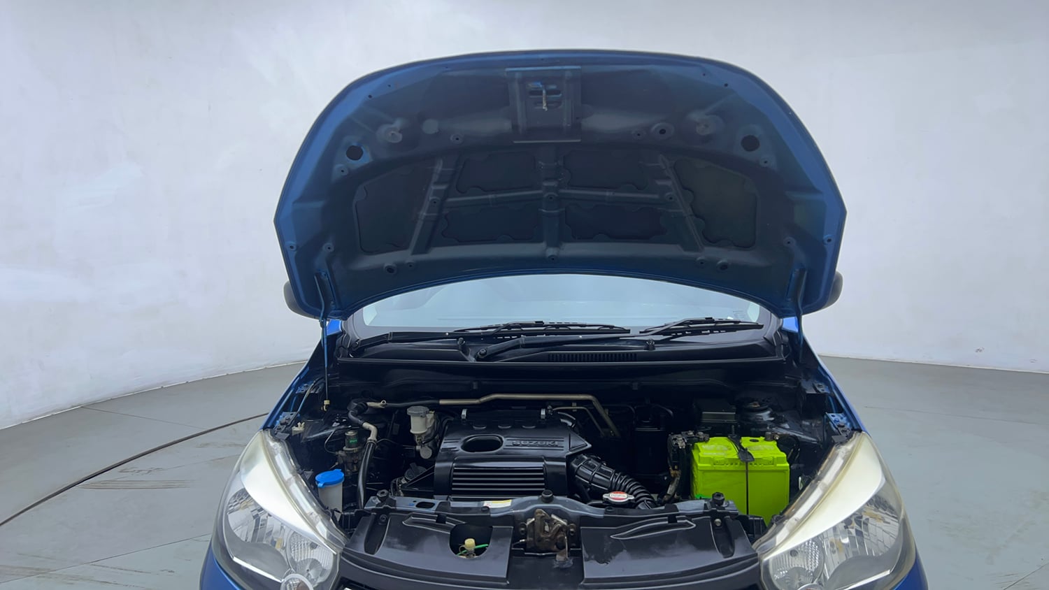 Used 2015 Maruti Suzuki Celerio VXi AMT Petrol Automatic engine ENGINE & BONNET OPEN FRONT VIEW