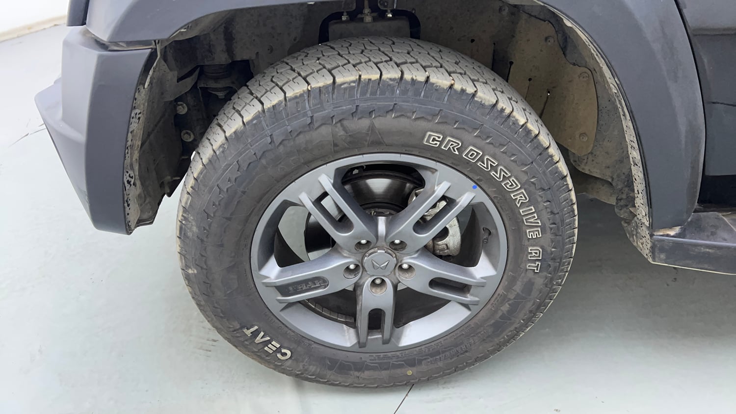 Used 2026 mahindra Thar LXT 1.5 Diesel MT 2WD Diesel Manual tyres LEFT FRONT TYRE RIM VIEW