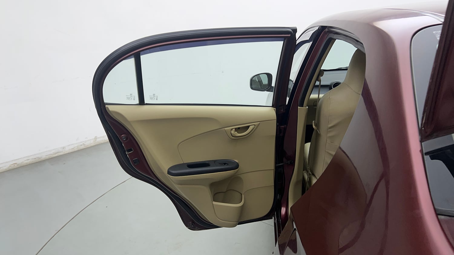 Used 2014 Honda Amaze 1.2 S i-VTEC Petrol Manual interior LEFT REAR DOOR OPEN VIEW
