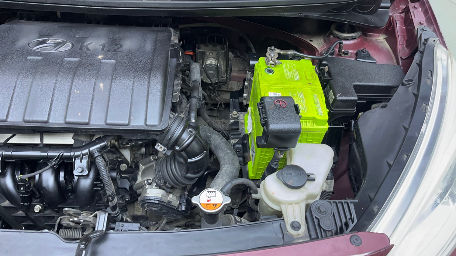 Used 2014 Hyundai Grand i10 Asta 1.2 Kappa VTVT Petrol Manual engine ENGINE LEFT SIDE VIEW