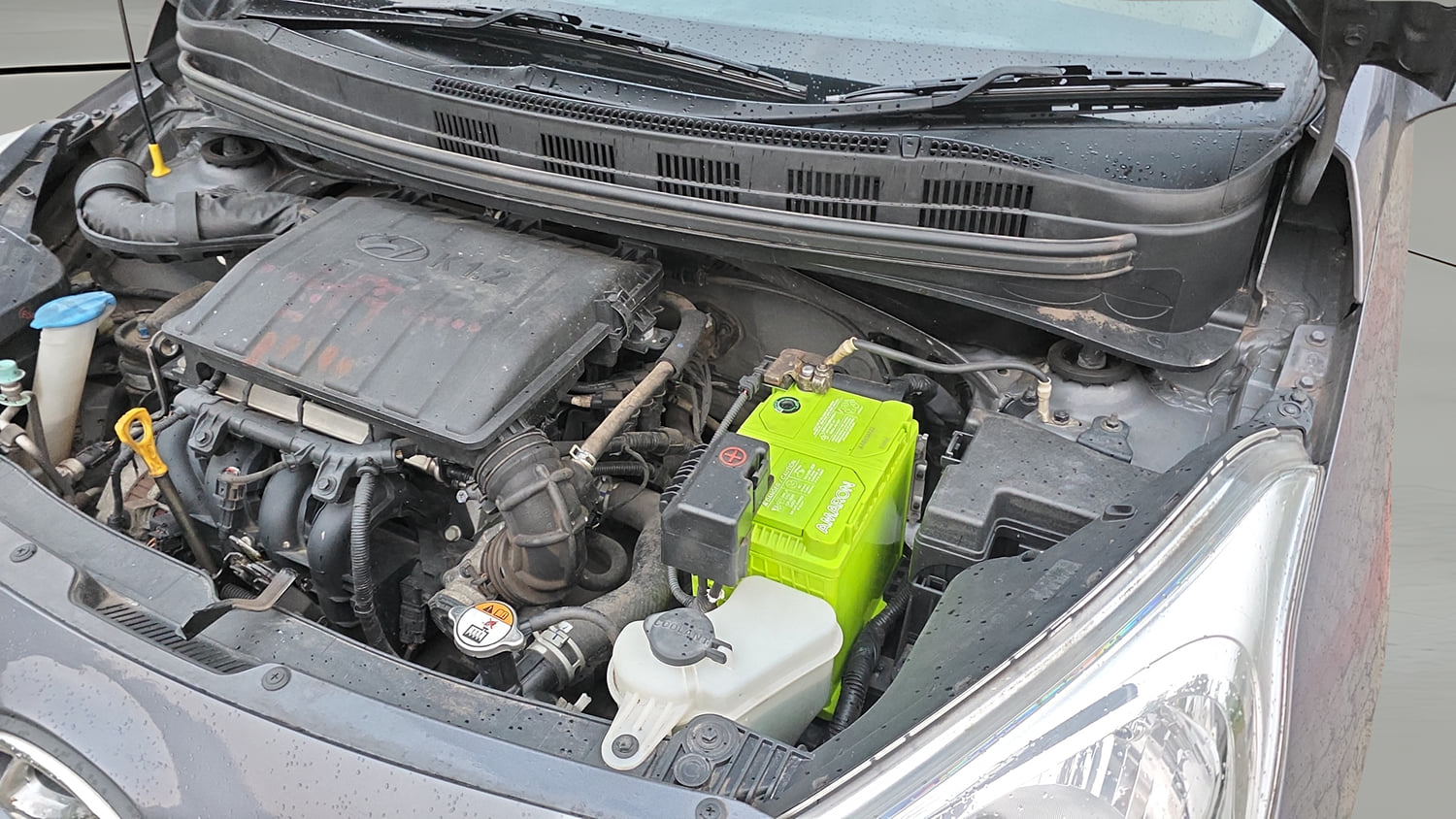 Used 2018 Hyundai Grand i10 Sportz (O) 1.2 Kappa VTVT Petrol Manual engine ENGINE LEFT SIDE VIEW